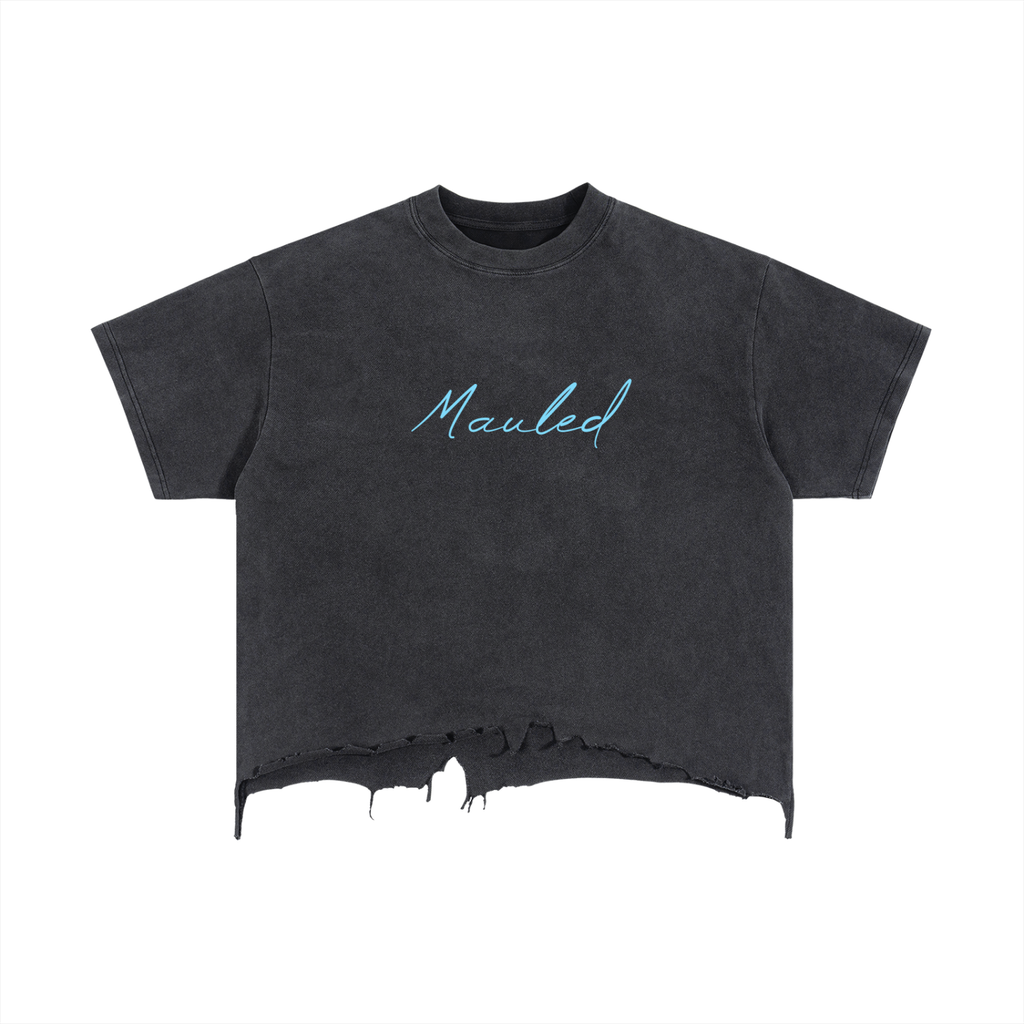 Eagle Torn Oversized T-Shirt Black