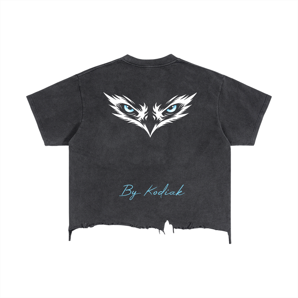 Eagle Torn Oversized T-Shirt Black