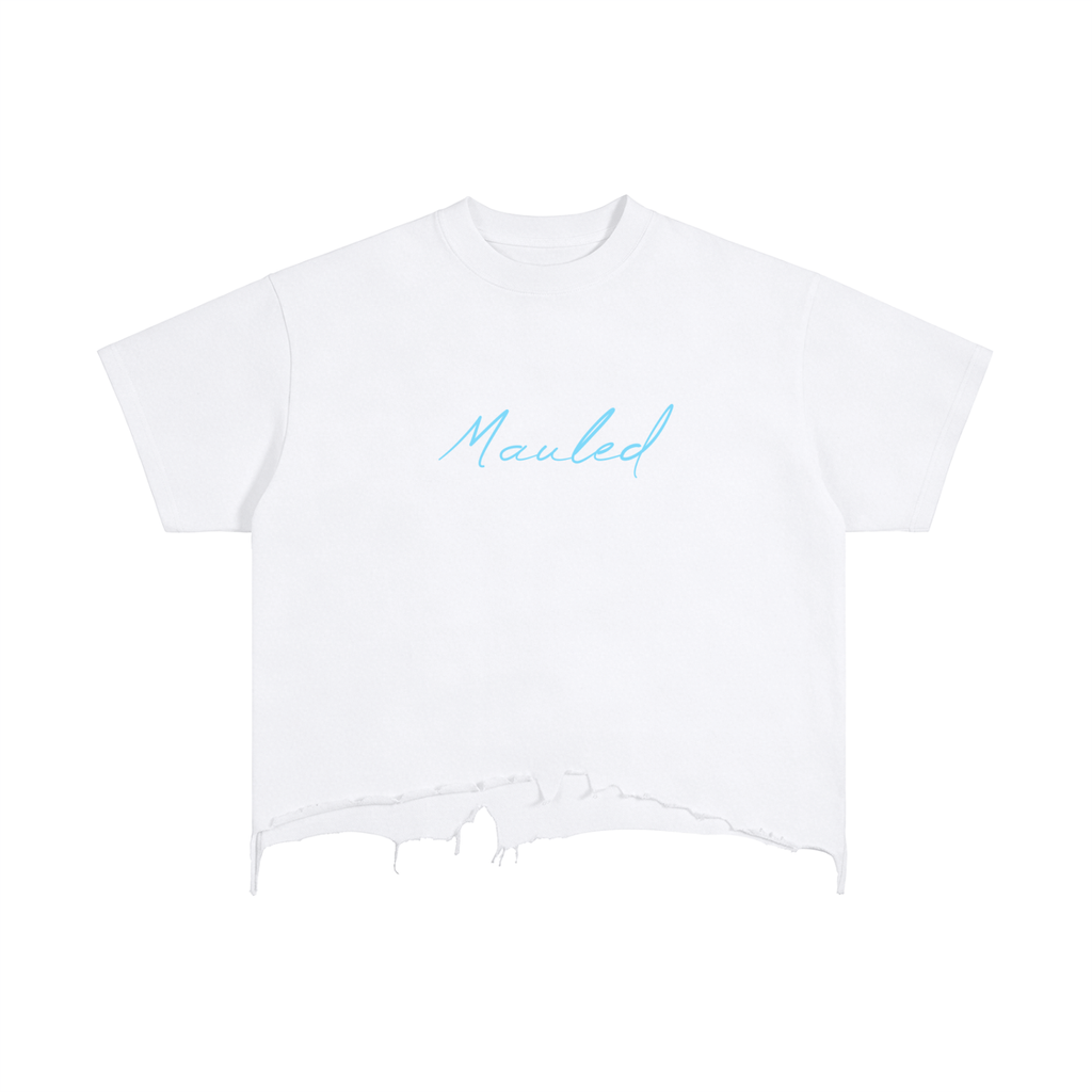 Eagle Torn Oversized T-Shirt White