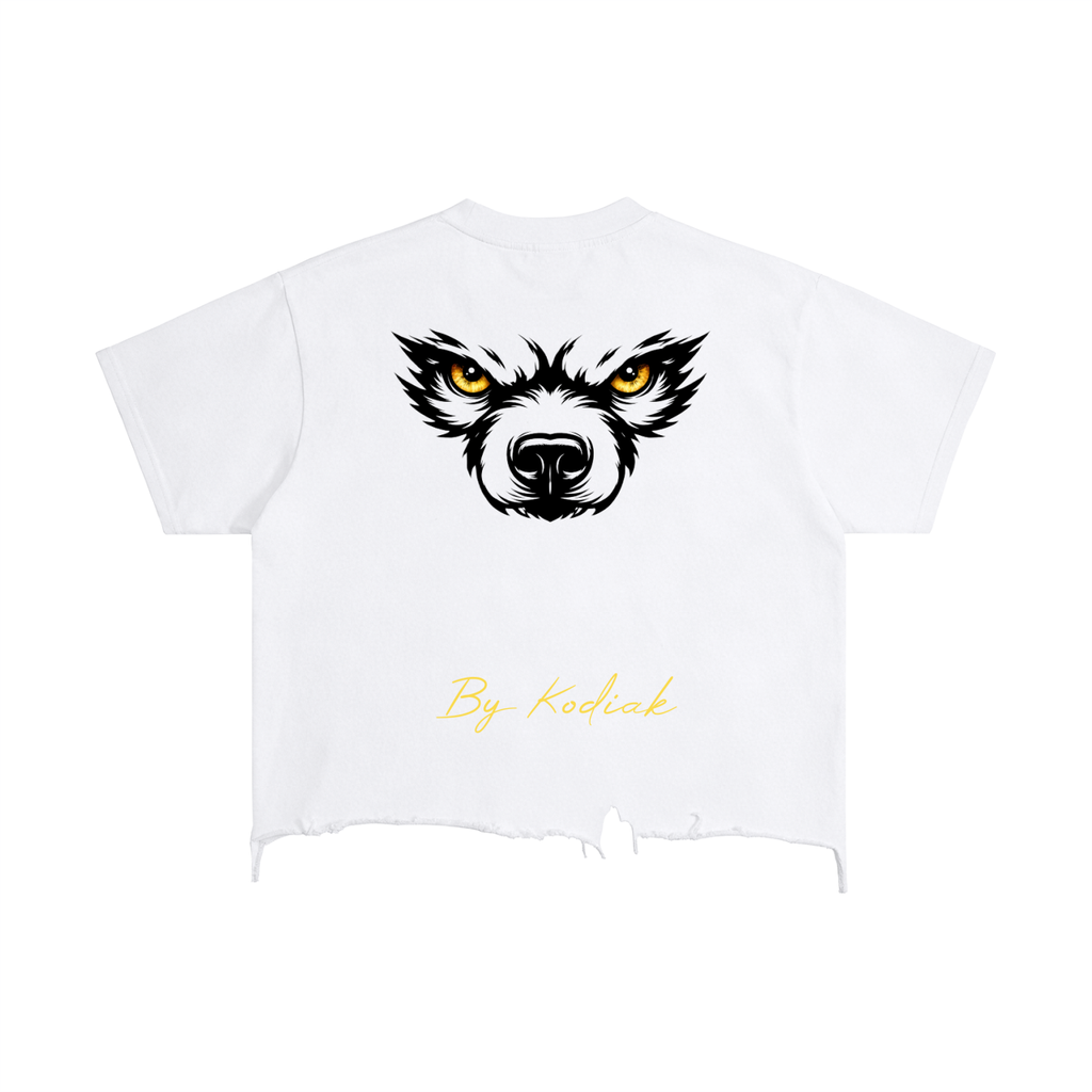 Bear Torn Oversized T-Shirt White
