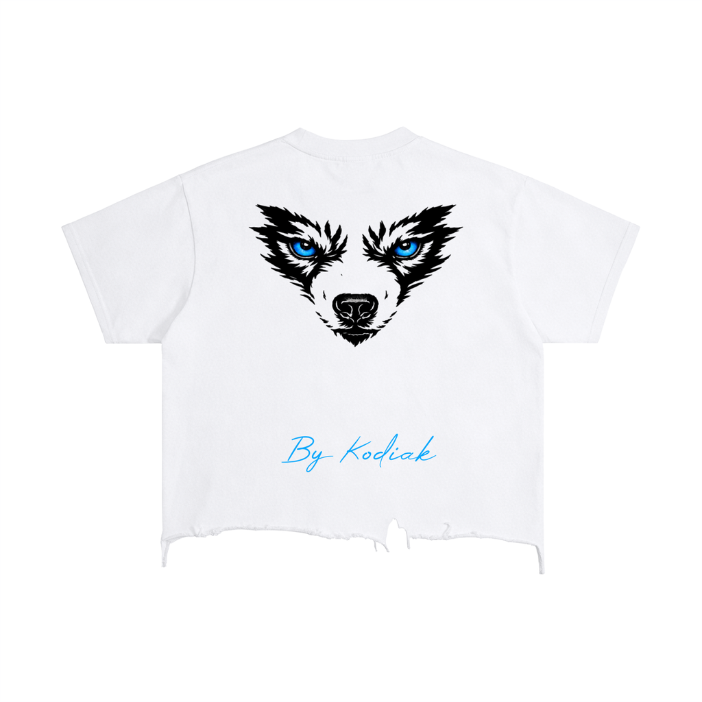 Wolf Torn Oversized T-Shirt White